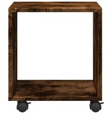 VidaXL Rolkast 37x33x42,5 cm bewerkt hout gerookt eikenkleurig