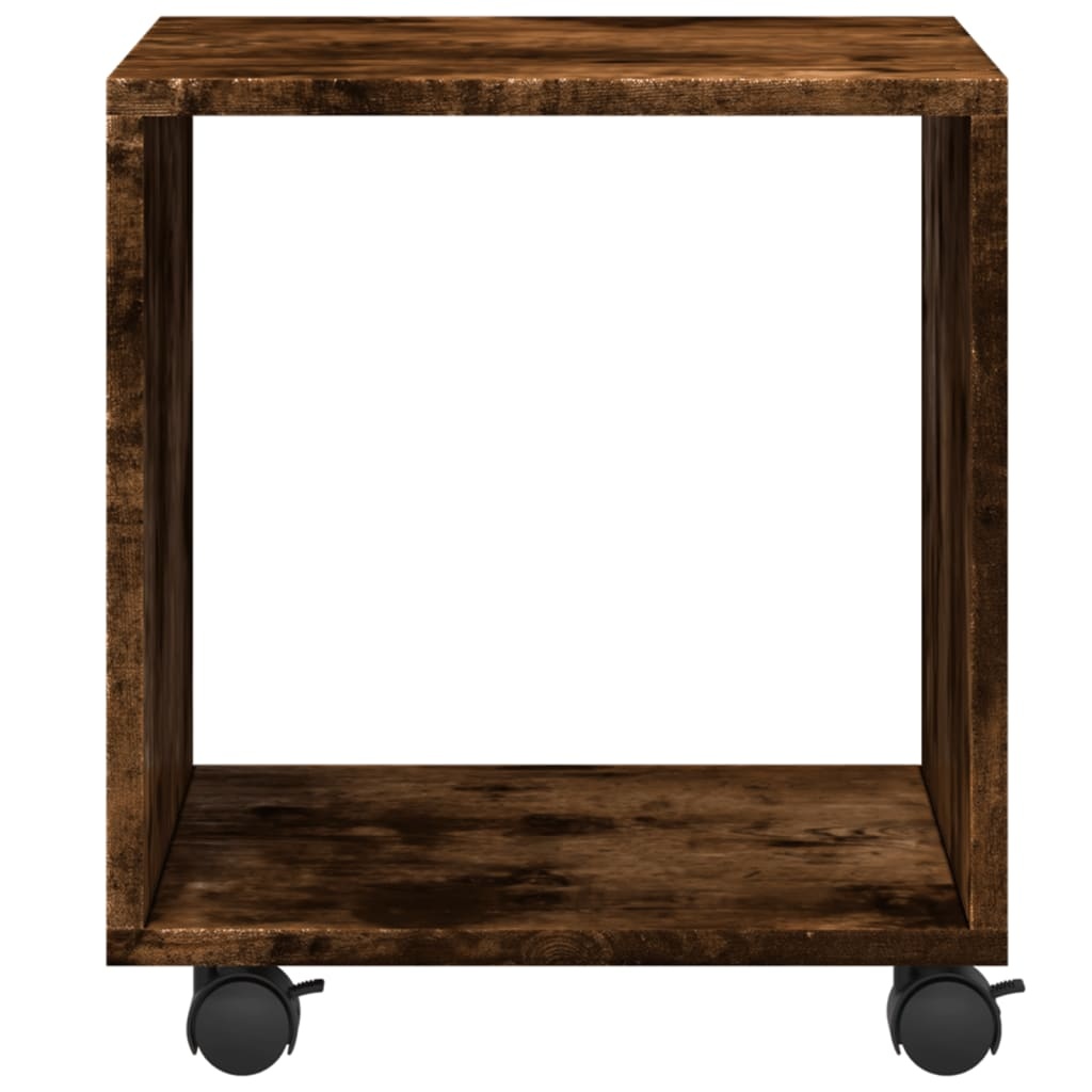 VidaXL Rolkast 37x33x42,5 cm bewerkt hout gerookt eikenkleurig