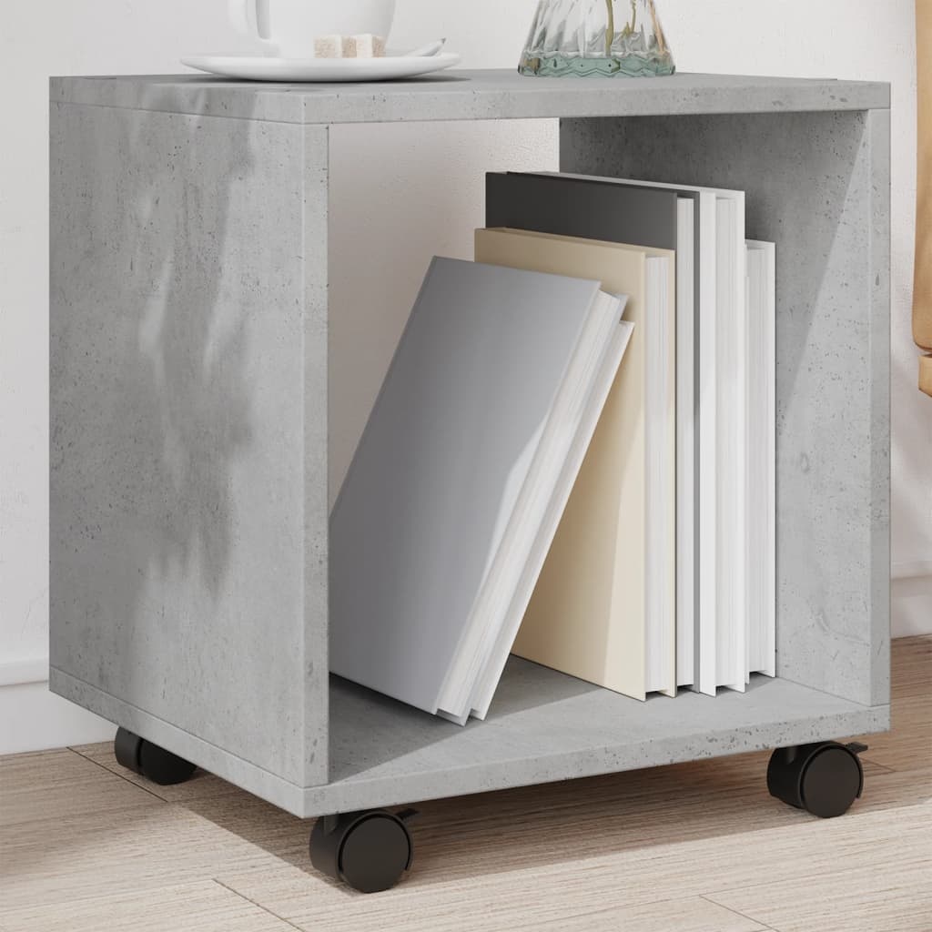 VidaXL Rolkast 37x33x42,5 cm bewerkt hout betongrijs