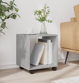 VidaXL Rolkast 37x33x42,5 cm bewerkt hout betongrijs