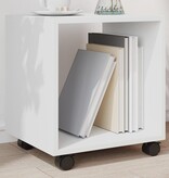 VidaXL Rolkast 37x33x42,5 cm bewerkt hout wit