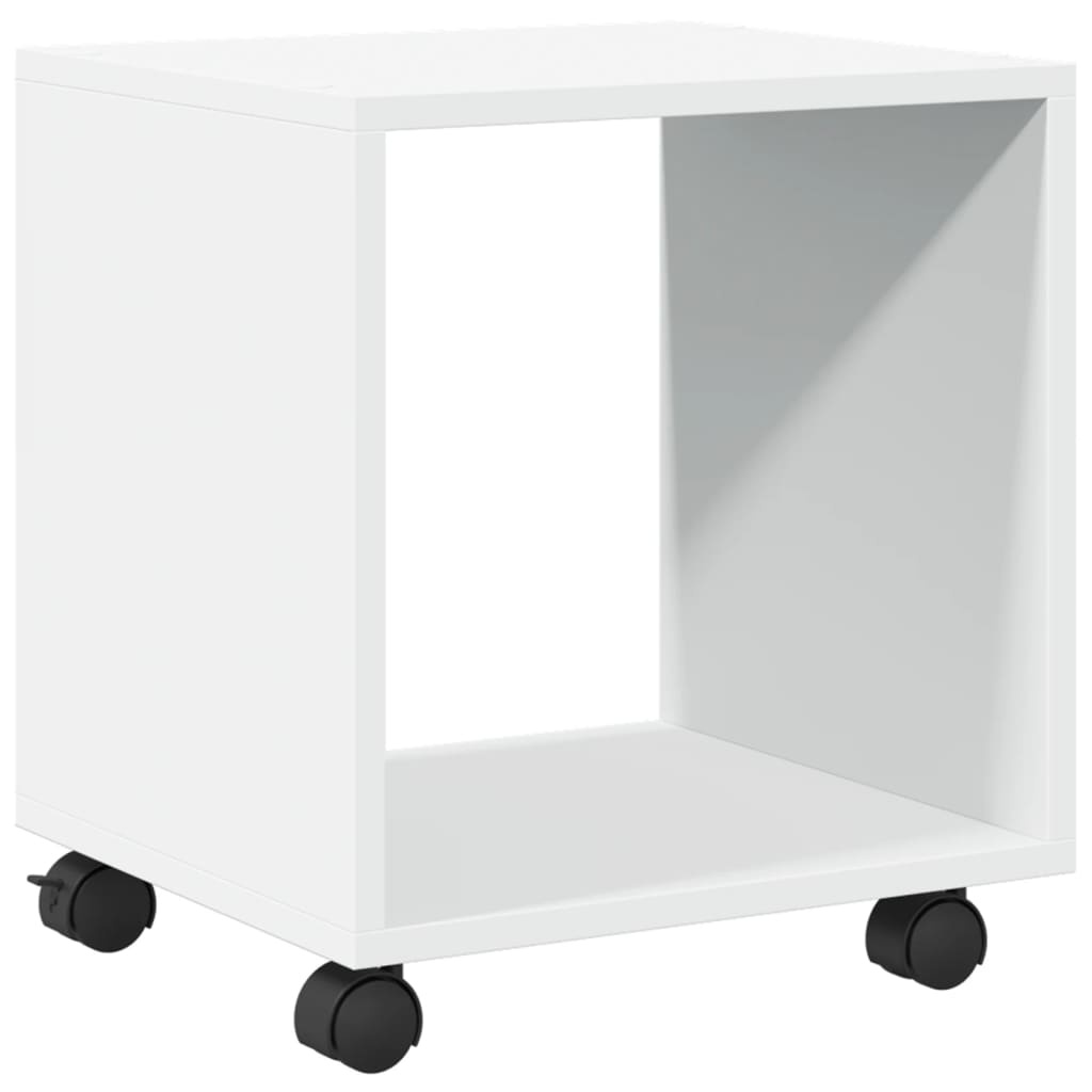 VidaXL Rolkast 37x33x42,5 cm bewerkt hout wit