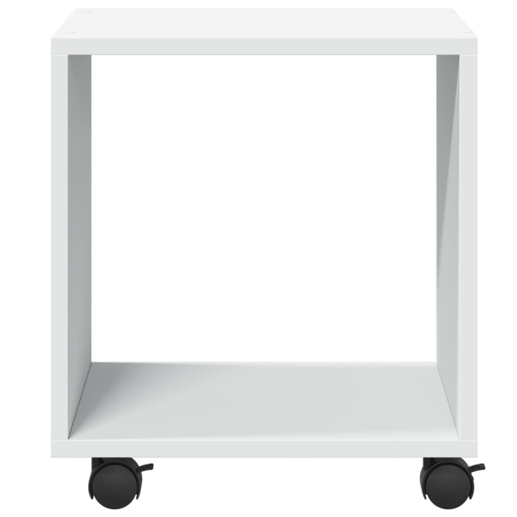 VidaXL Rolkast 37x33x42,5 cm bewerkt hout wit