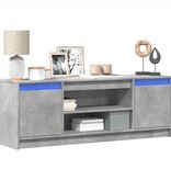 VidaXL Tv-meubel met LED 139,5x34x50 cm bewerkt hout betongrijs