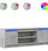 VidaXL Tv-meubel met LED 139,5x34x50 cm bewerkt hout betongrijs