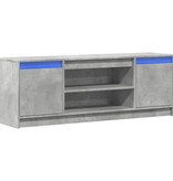 VidaXL Tv-meubel met LED 139,5x34x50 cm bewerkt hout betongrijs