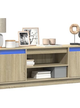 VidaXL Tv-meubel met LED 139,5x34x50 cm bewerkt hout sonoma eikenkleur