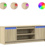 VidaXL Tv-meubel met LED 139,5x34x50 cm bewerkt hout sonoma eikenkleur