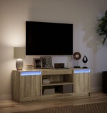 VidaXL Tv-meubel met LED 139,5x34x50 cm bewerkt hout sonoma eikenkleur