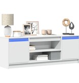 VidaXL Tv-meubel met LED 139,5x34x50 cm bewerkt hout wit