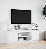 VidaXL Tv-meubel met LED 139,5x34x50 cm bewerkt hout wit