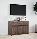 VidaXL Tv-meubel met LED 91x34x61 cm bewerkt hout bruin eikenkleurig