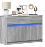 VidaXL Tv-meubel met LED 91x34x61 cm bewerkt hout grijs sonoma eiken
