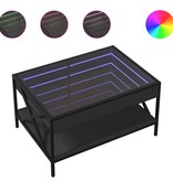 VidaXL Salontafel met Infinity LED 70x50x38 cm zwart