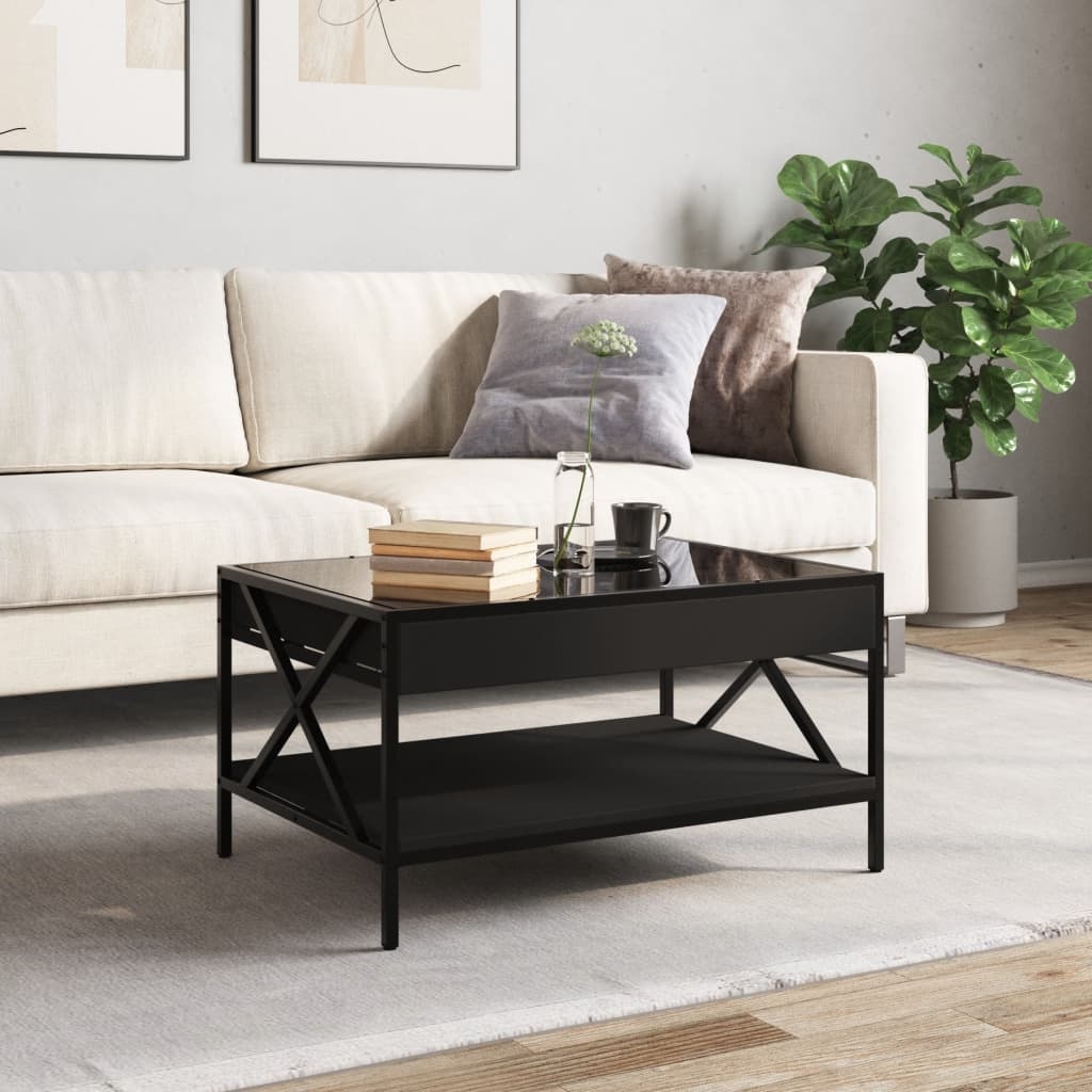VidaXL Salontafel met Infinity LED 70x50x38 cm zwart