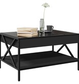 VidaXL Salontafel met Infinity LED 70x50x38 cm zwart