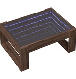 VidaXL Salontafel met Infinity LED 70x53x30 cm bruin eikenkleurig