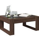 VidaXL Salontafel met Infinity LED 70x53x30 cm bruin eikenkleurig