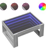 VidaXL Salontafel met Infinity LED 70x53x30 cm grijs sonoma eikenkleur