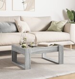 VidaXL Salontafel met Infinity LED 70x53x30 cm grijs sonoma eikenkleur