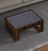 VidaXL Salontafel met Infinity LED 70x53x30 cm gerookt eikenkleurig