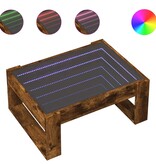 VidaXL Salontafel met Infinity LED 70x53x30 cm gerookt eikenkleurig