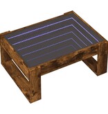 VidaXL Salontafel met Infinity LED 70x53x30 cm gerookt eikenkleurig