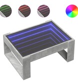 VidaXL Salontafel met Infinity LED 70x53x30 cm betongrijs