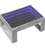 VidaXL Salontafel met Infinity LED 70x53x30 cm betongrijs