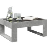 VidaXL Salontafel met Infinity LED 70x53x30 cm betongrijs