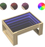 VidaXL Salontafel met Infinity LED 70x53x30 cm sonoma eikenkleurig
