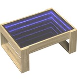 VidaXL Salontafel met Infinity LED 70x53x30 cm sonoma eikenkleurig