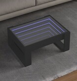 VidaXL Salontafel met Infinity LED 70x53x30 cm zwart
