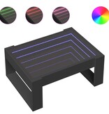 VidaXL Salontafel met Infinity LED 70x53x30 cm zwart