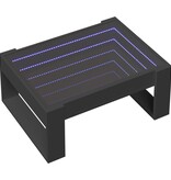 VidaXL Salontafel met Infinity LED 70x53x30 cm zwart