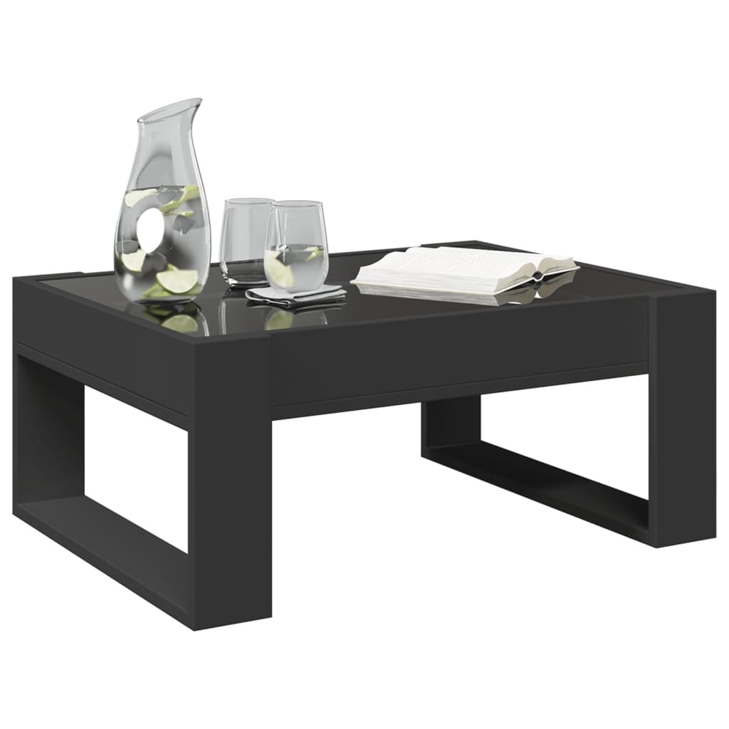 VidaXL Salontafel met Infinity LED 70x53x30 cm zwart