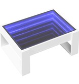 VidaXL Salontafel met Infinity LED 70x53x30 cm wit