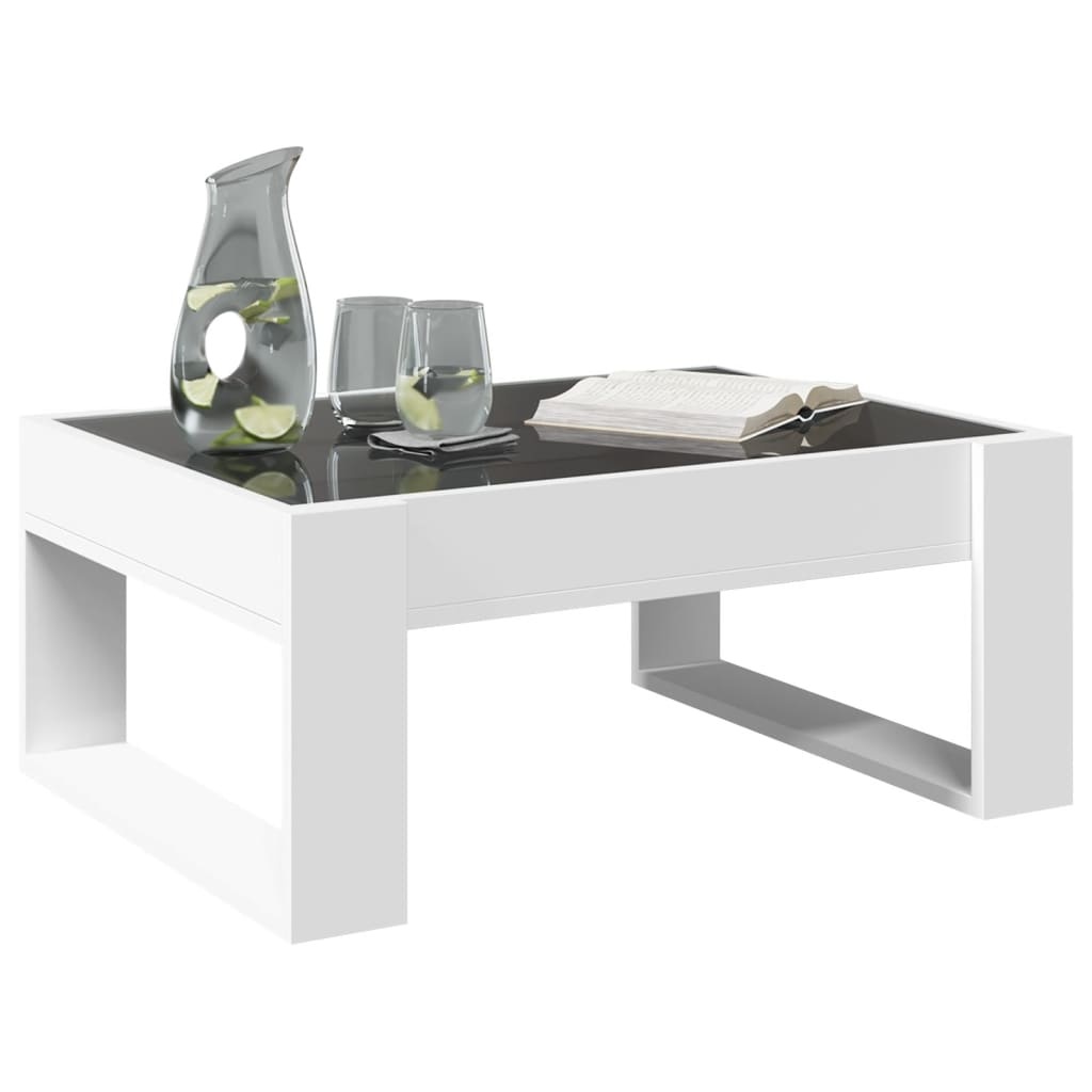 VidaXL Salontafel met Infinity LED 70x53x30 cm wit