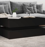 VidaXL Salontafel met LED-verlichting 90x50x40 cm zwart