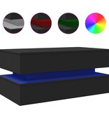 VidaXL Salontafel met LED-verlichting 90x50x40 cm zwart