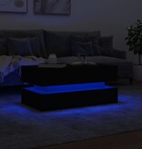 VidaXL Salontafel met LED-verlichting 90x50x40 cm zwart