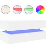 VidaXL Salontafel met LED-verlichting 90x50x40 cm wit