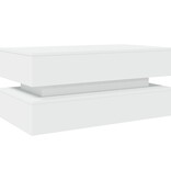 VidaXL Salontafel met LED-verlichting 90x50x40 cm wit