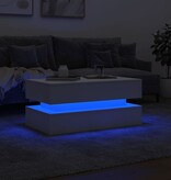 VidaXL Salontafel met LED-verlichting 90x50x40 cm wit