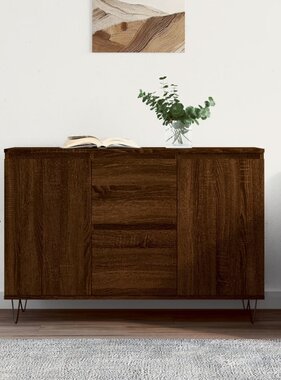 VidaXL Dressoir 104x35x70 cm bewerkt hout bruin eikenkleur