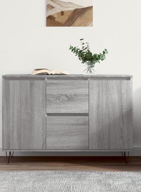 VidaXL Dressoir 104x35x70 cm bewerkt hout grijs sonoma eikenkleurig
