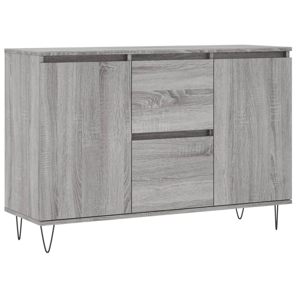 VidaXL Dressoir 104x35x70 cm bewerkt hout grijs sonoma eikenkleurig