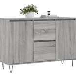 VidaXL Dressoir 104x35x70 cm bewerkt hout grijs sonoma eikenkleurig