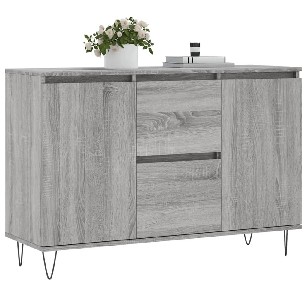 VidaXL Dressoir 104x35x70 cm bewerkt hout grijs sonoma eikenkleurig
