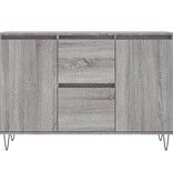 VidaXL Dressoir 104x35x70 cm bewerkt hout grijs sonoma eikenkleurig